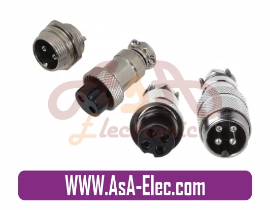 کانکتور نظامی گرد فلزی قطر 16mm بین راهی